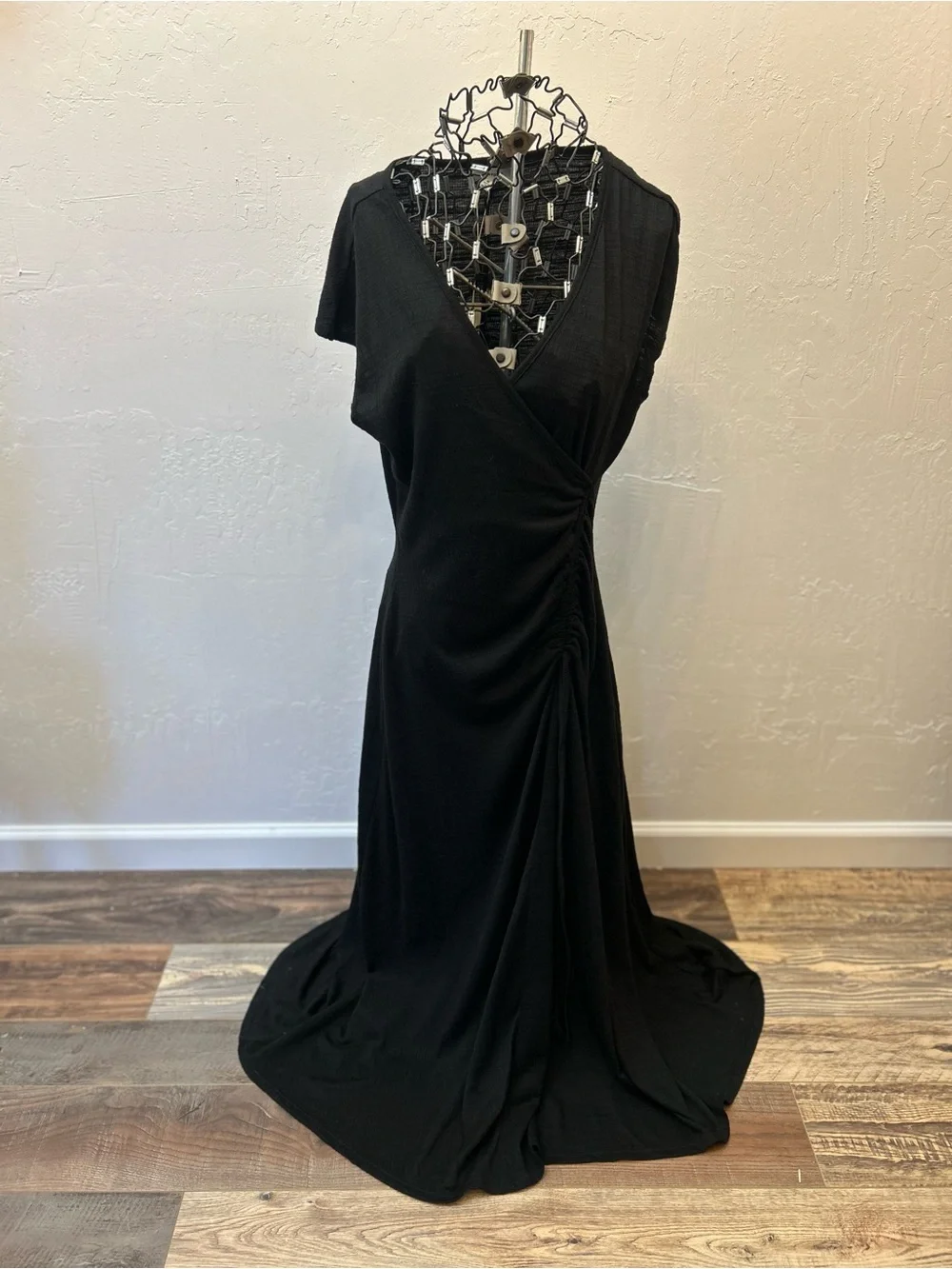 max studio evening dresses Brown Draped Asymmetric Maxi Dress – Montsand main image 0